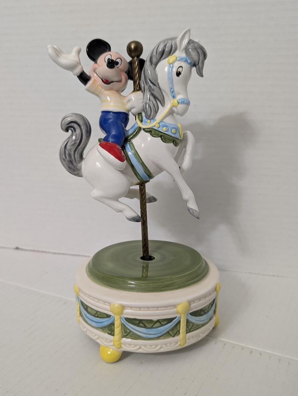 Vintage Schmid Mickey Mouse Carousel Horse Music Box